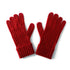 Red Unisex Touchscreen Ribbed Warm Cycling Windproof Knitted Five-finger Gloves