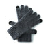 Dark Grey Unisex Touchscreen Ribbed Warm Cycling Windproof Knitted Five-finger Gloves