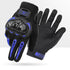 Size L Purple and Black Protective Motorcycle Riding Gloves - Hard Knuckle Armour & Touchscreen Fingertips