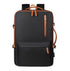 Black Expandable Laptop Backpack with USB Port - Stylish Travel & Business Daypack