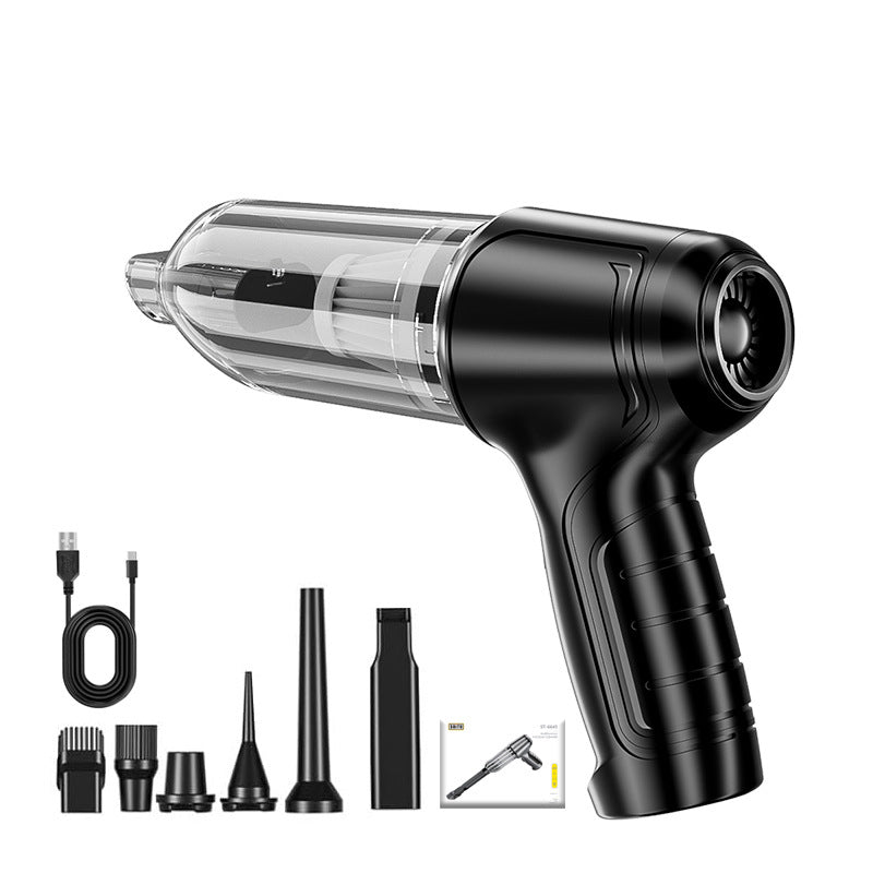 Black Powerful 3-in-1 Cordless Handheld Vacuum Cleaner - 12000Pa Suction & Air Duster Blower for Car Home & Office