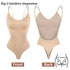 2 Pcs Size M Skin Color Seamless Backless Bodysuit Shapewear - Deep U-Plunge Tummy Control Thong Shaper