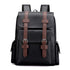 Black Large-Capacity PU Leather Backpack - Stylish Business & Travel Companion