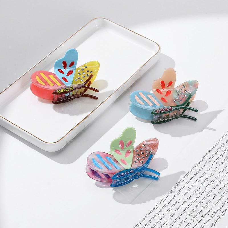 All Style Stylish 3-Piece Butterfly Acetate Hair Clip Set