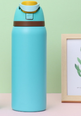 Light Blue 32oz 304 Stainless Steel Insulated Water Bottle - Dual-Drink Pop-Up Lid