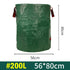 2PCS 200L(56cm*80cm) Heavy-Duty Foldable Garden Leaf Bag - Large-Capacity Horizontal Dustpan