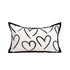 Heart Triangle Elegant Two-Piece INS-Style Jacquard Pillow Covers - Black & White Sofa Decor