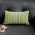 Green 2PCS Luxe Thick Chenille Herringbone Pillow Cover - Solid Color Square Lumbar Pillow