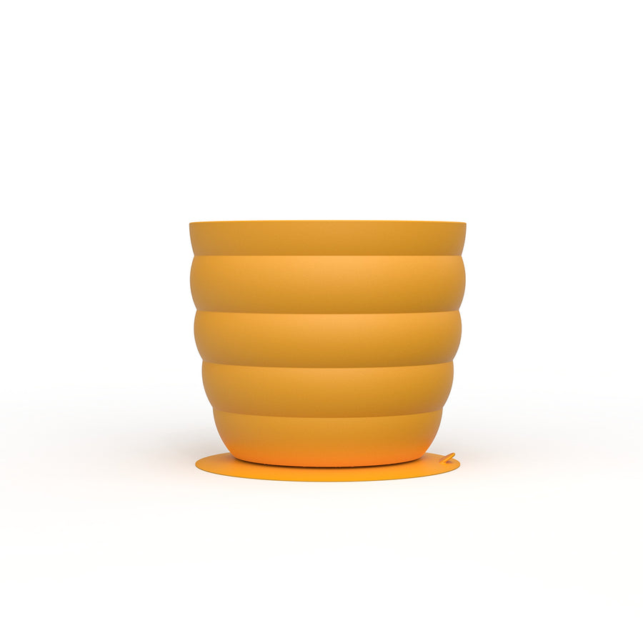 Yellow Large Anti-Choke Slow Feeder Dog Bowl - Non-Slip, Spill-Resistant Pet Feeding Dish