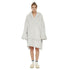 White Oversized Wearable Blanket Hoodie - Ultra Soft & Cozy Snuggle Pullover for Adults