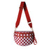 Red Checkered Trendy Sling Bag - Women&