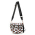 Coffee White Checkered Trendy Sling Bag - Women&