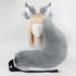 Grey Plush Faux Fur Fox Ears Headband and Tail Set - Realistic Animal Costume for Cosplay & Parties