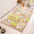 Brown Green Leaves Bathroom Mat - Super Absorbent Non-Slip Rug (40x60cm), Toilet Floor Mat for Bathroom/Bedroom/Entryway