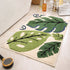 Big Leaves Bathroom Mat - Super Absorbent Non-Slip Rug (40x60cm), Toilet Floor Mat for Bathroom/Bedroom/Entryway
