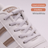White No-Tie Elastic Shoelaces with Quick Lock System - Flat Tieless Laces for Kids and Adults