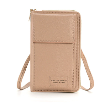 Pink Women's Crossbody Phone Bag Wallet Small PU Leather Shoulder Purse