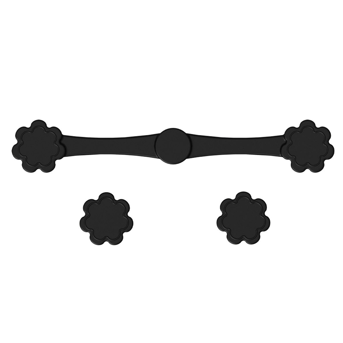 4piece Black small flower Magnetic Silicone Clips - Food-Grade High-Temperature Air Fryer Paper Liner Holders