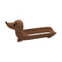 Dark Brown Creative Dachshund Hot Dog Tray - Cute Dog-Shaped Sandwich Holder with 3D Decor