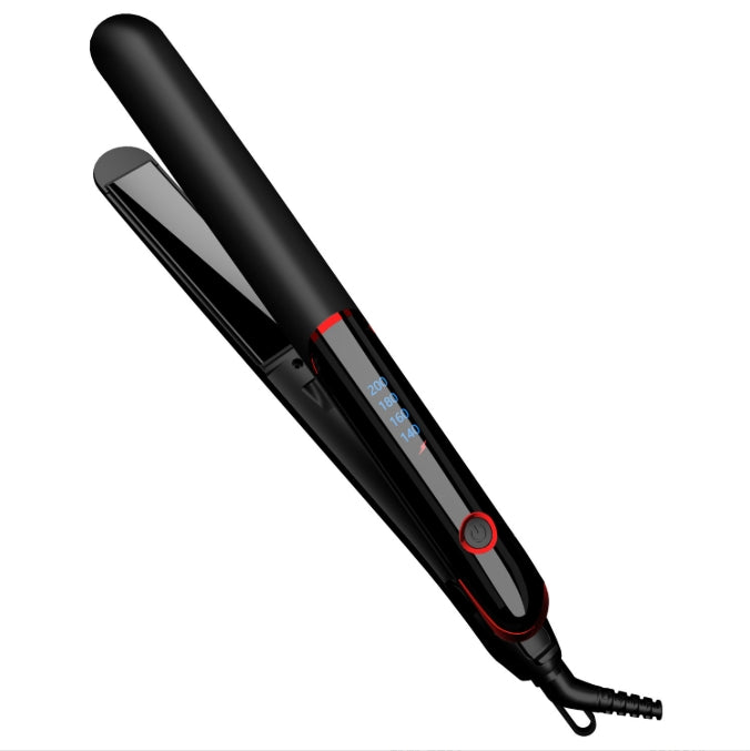 Black 3D Hair Straightener & Curler - Dual-Use Electric Hair Styler