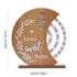 Moon Style Rustic Wooden Perpetual Calendar - Reusable Rotating Desk & Tabletop Decor