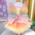 Butterfly Tutu Dress for Dogs & Cats - Summer Pet Princess Gown with Lace Wings and Layered Tulle Skirt(L)