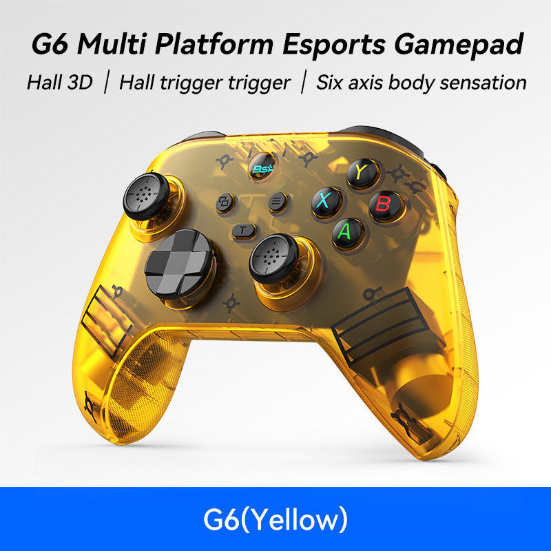 G6 Pro Wireless Gaming Controller - Hall Joysticks & Triggers, Multi-Platform, Six-Axis Gyro, Turbo & Macro(yellow)