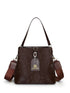 Elegant Textured Bucket Bag - Versatile Shoulder, Handheld & Crossbody Design(brown)