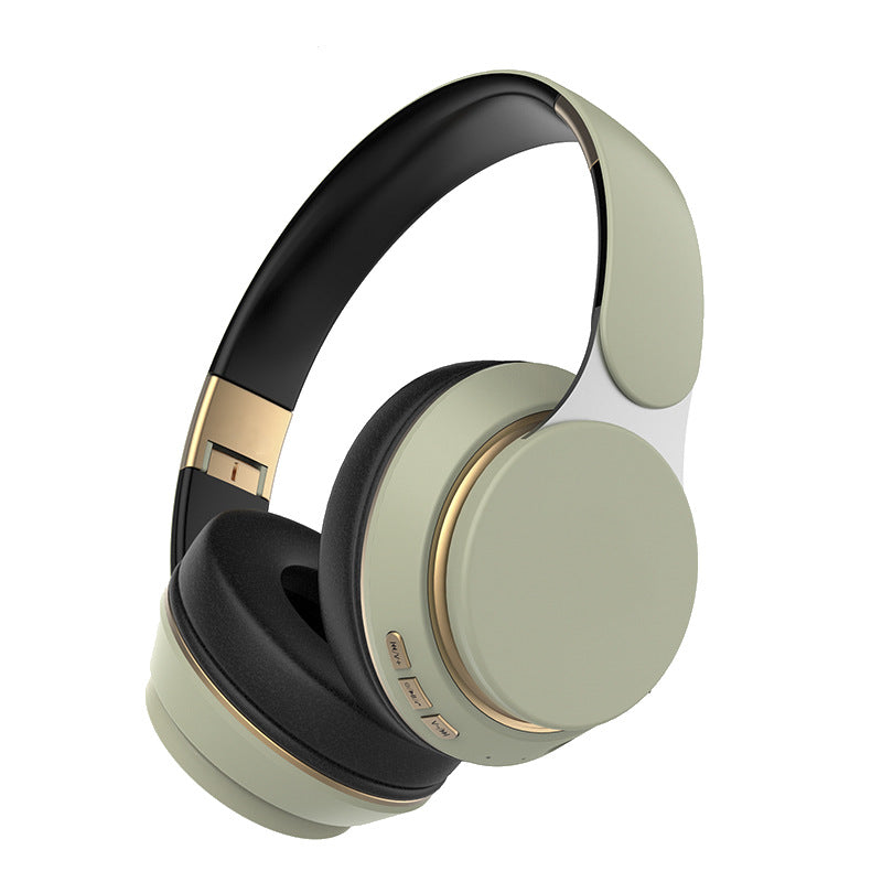 Wireless Bluetooth 5.0 Over-Ear Headphones - HIFI Deep Bass, Foldable Design, 10Hr Playtime(green)