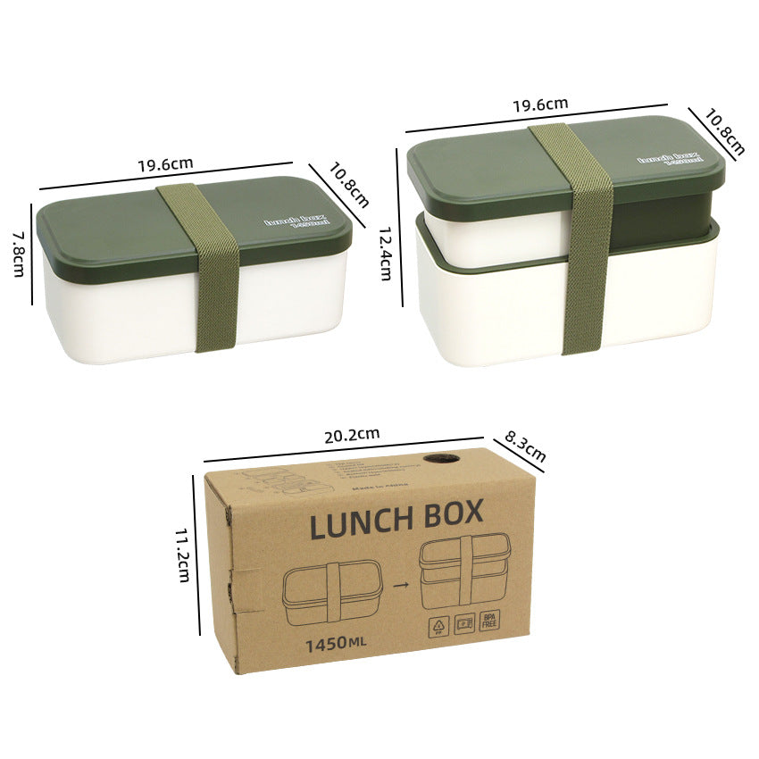 Eco - Friendly Lunch Box - Portable with Compartments(green)