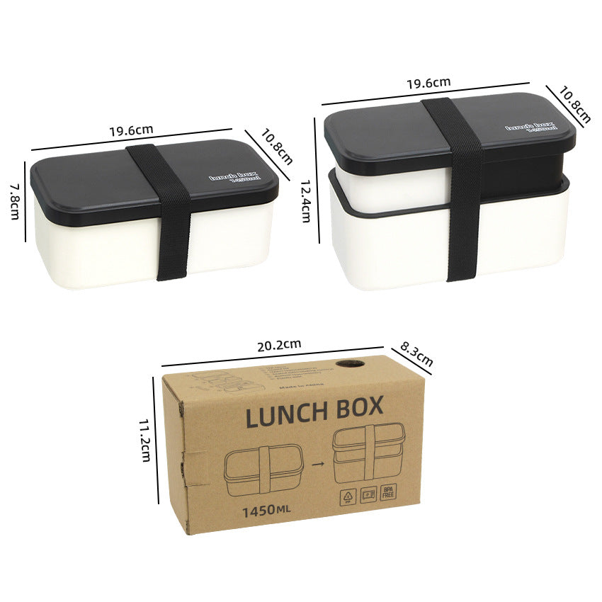 Eco - Friendly Lunch Box - Portable with Compartments(black)