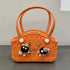 Stylish Handbag - Spacious with Decorative Elements(Orange)