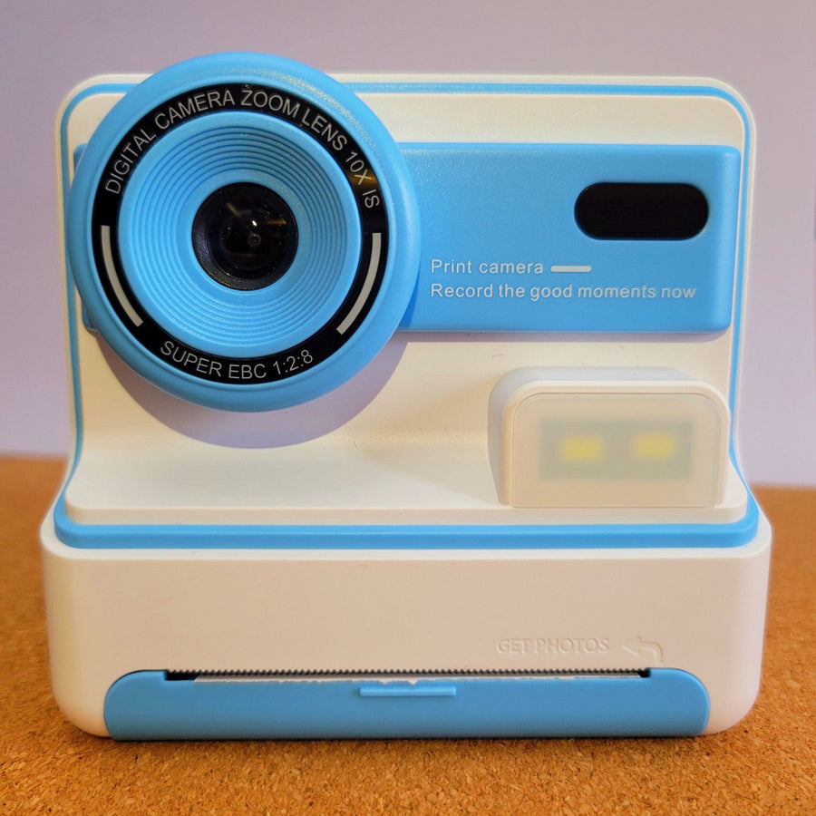 Kids Instant Print Camera - Creative Drawing & Photo Fun with Thermal Printing(Blue+32GB memory card)