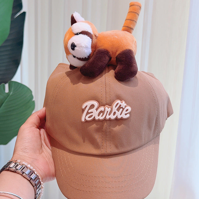 Cute Plush - Decorated Baseball Cap(khaki)
