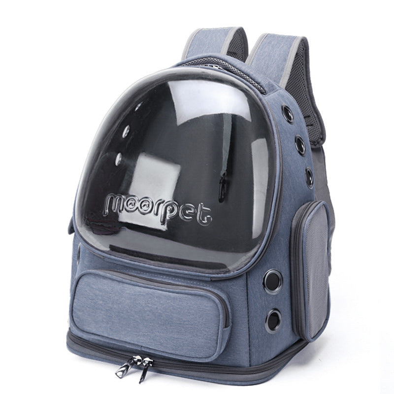Spacious Pet Carrier with Ventilation System & Water-Resistant Design(blue)