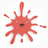 Creative Splatter Design Wall Clock - Silent Movement, Modern Decorative Timepiece(red)