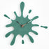 Creative Splatter Design Wall Clock - Silent Movement, Modern Decorative Timepiece(green)