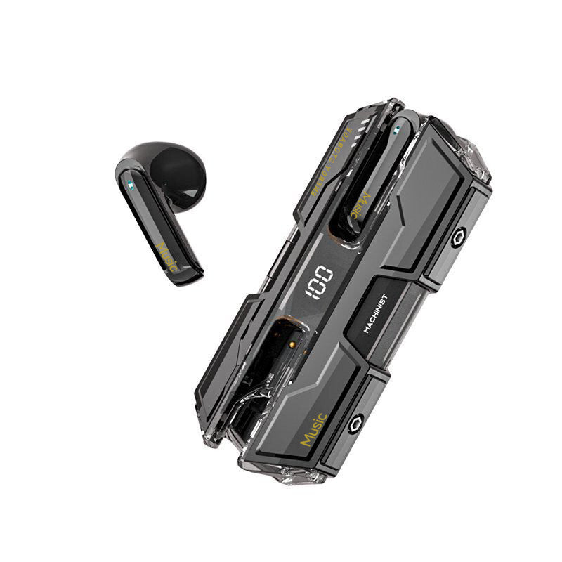 Futuristic TWS Gaming Earbuds - Bluetooth 5.3, Low Latency, HIFI Surround Sound, LED Display(black)