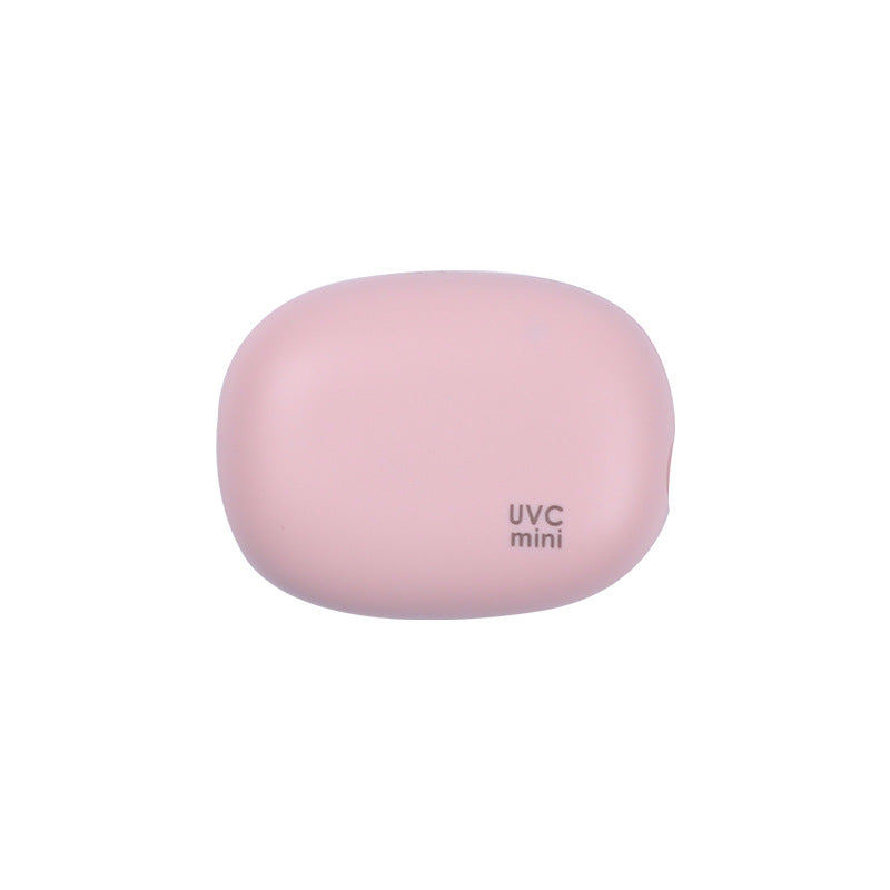 Portable UVC Toothbrush Sterilizer Case - 5-Minute Automatic Sanitizer, USB-C Rechargeable(pink)