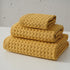 Luxurious 100% Cotton Waffle Weave Towel Set - 3-Piece Absorbent, Quick-Drying & Soft(Yellow)