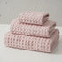 Luxurious 100% Cotton Waffle Weave Towel Set - 3-Piece Absorbent, Quick-Drying & Soft(Pink)