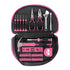 63-Piece Essential Home Repair Tool Kit with Portable Zipper Case(pink)
