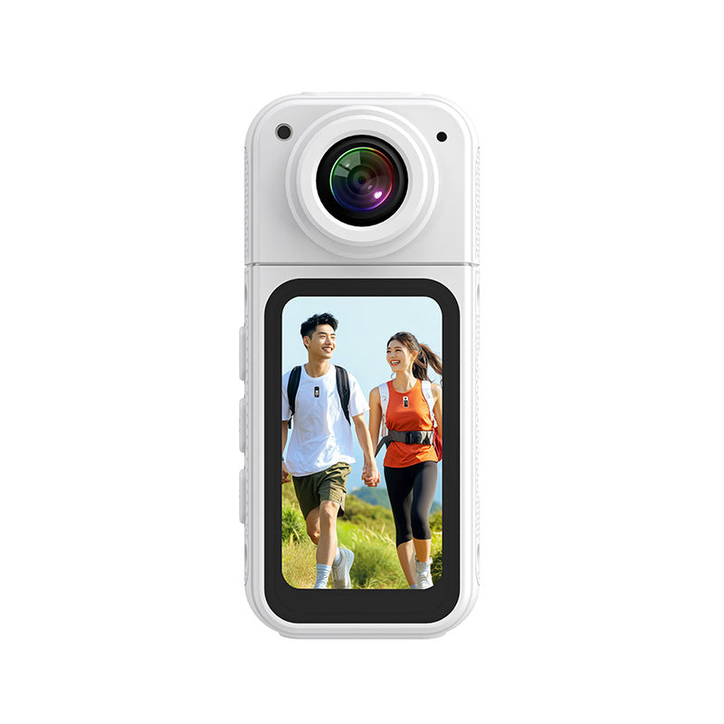 Thumb-Sized 2.7K Camera with 180 Rotatable Lens & Magnet Mount - Capture Your World Hands-Free(white+64G)