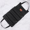 Heavy-Duty Canvas Tool Roll Up Bag & Organizer Tote - Multi-Pocket Wrench & Tool Pouch(Black)