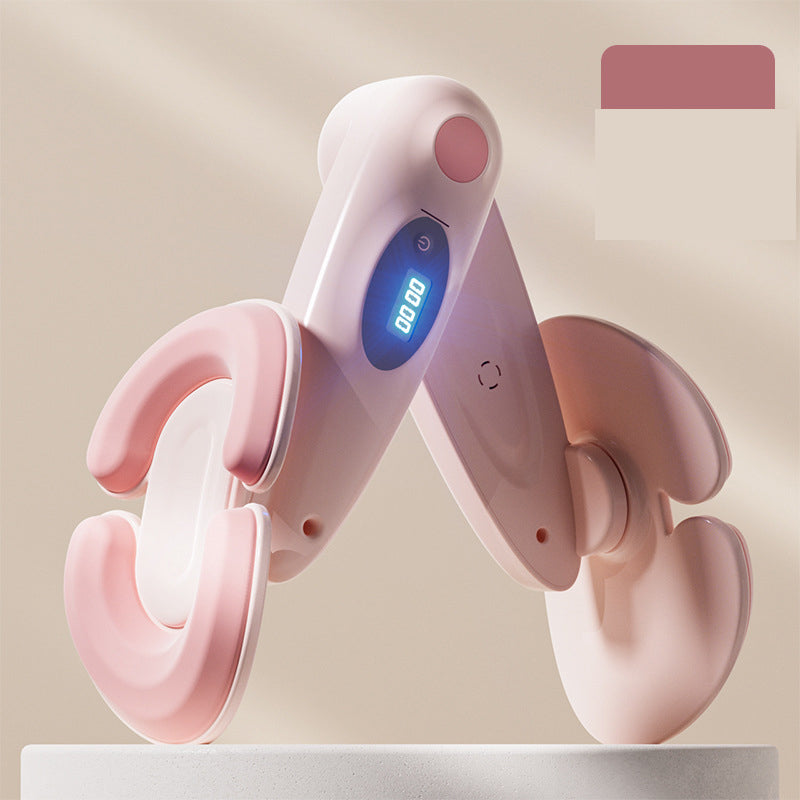 Pink Smart Kegel & Thigh Master with Digital Counter - Adjustable Pelvic Floor Trainer for Women's Home Workout