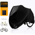 Size XL Black All-Weather 210D Bicycle Cover - Waterproof & UV-Proof Outdoor Bike Protector with Lock Hole & Storage Bag