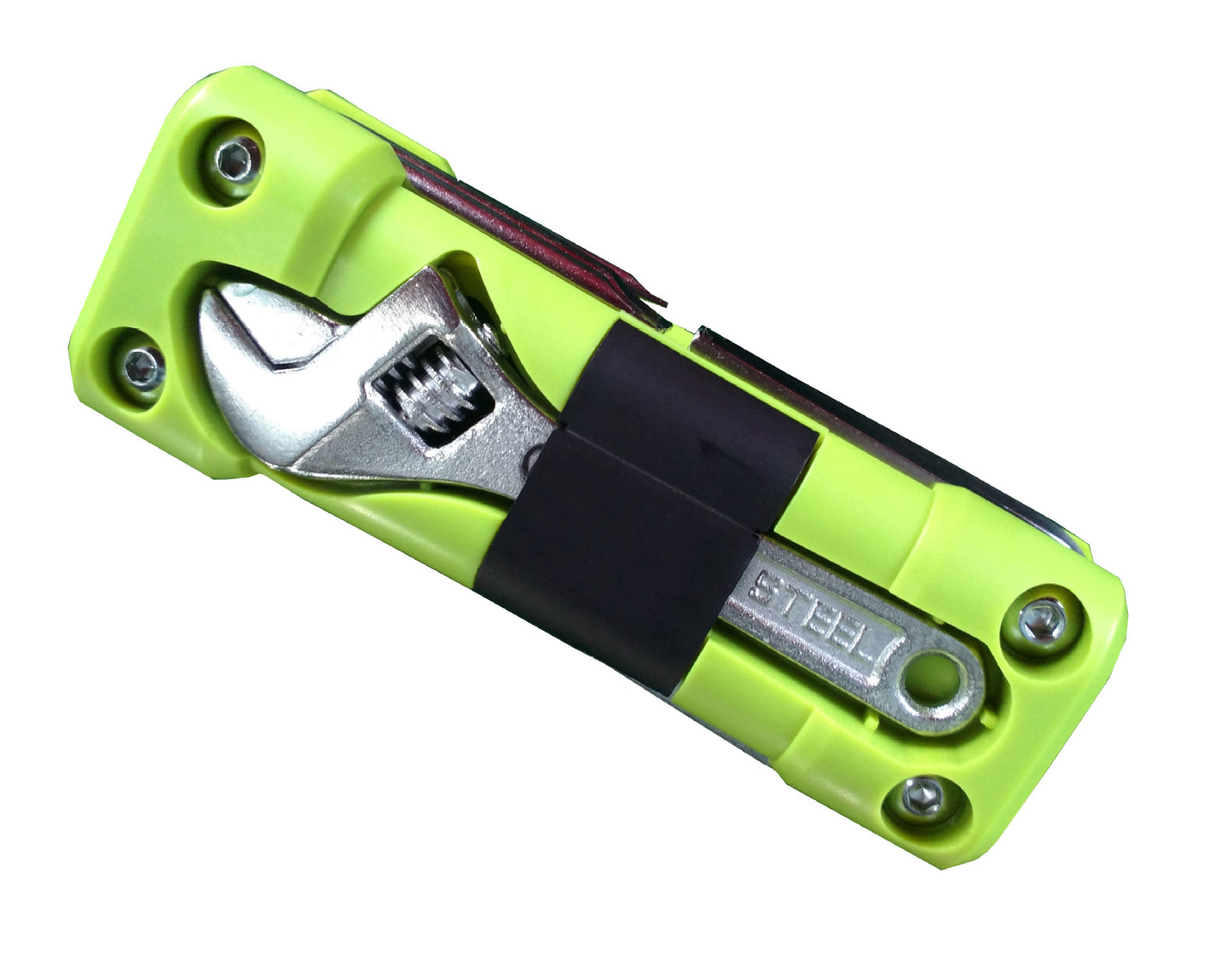 Green Versatile 16-in-1 Bike & Motorcycle Multi-Tool - Portable Repair Kit with Adjustable Wrench