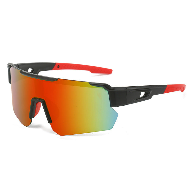 Black Temples and Orange Lenses Unisex Sport Cycling Sunglasses - Lightweight Wraparound Eyewear for Running & Outdoor Activities