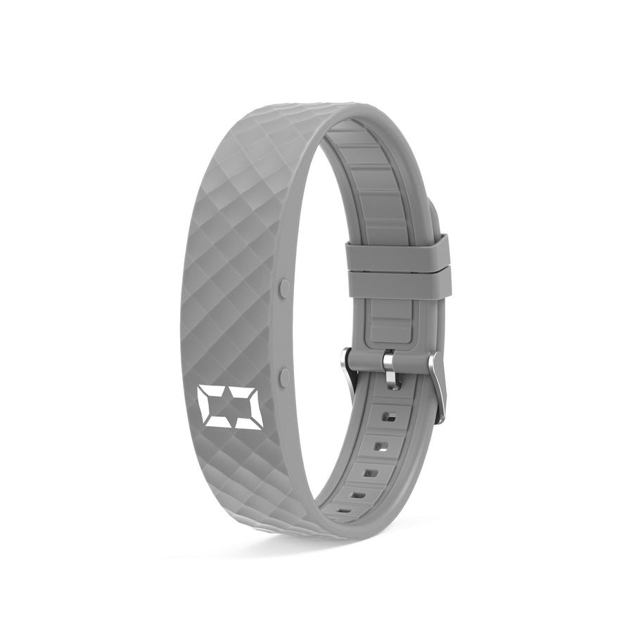 Grey Smart Vibrating Alarm Watch - Digital Fitness Tracker Wristband with Pedometer & Sleep Monitor