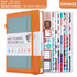 Orange A5 PU Leather Agenda for Productivity & Time Management-Undated Daily & Hourly Planner Pro 